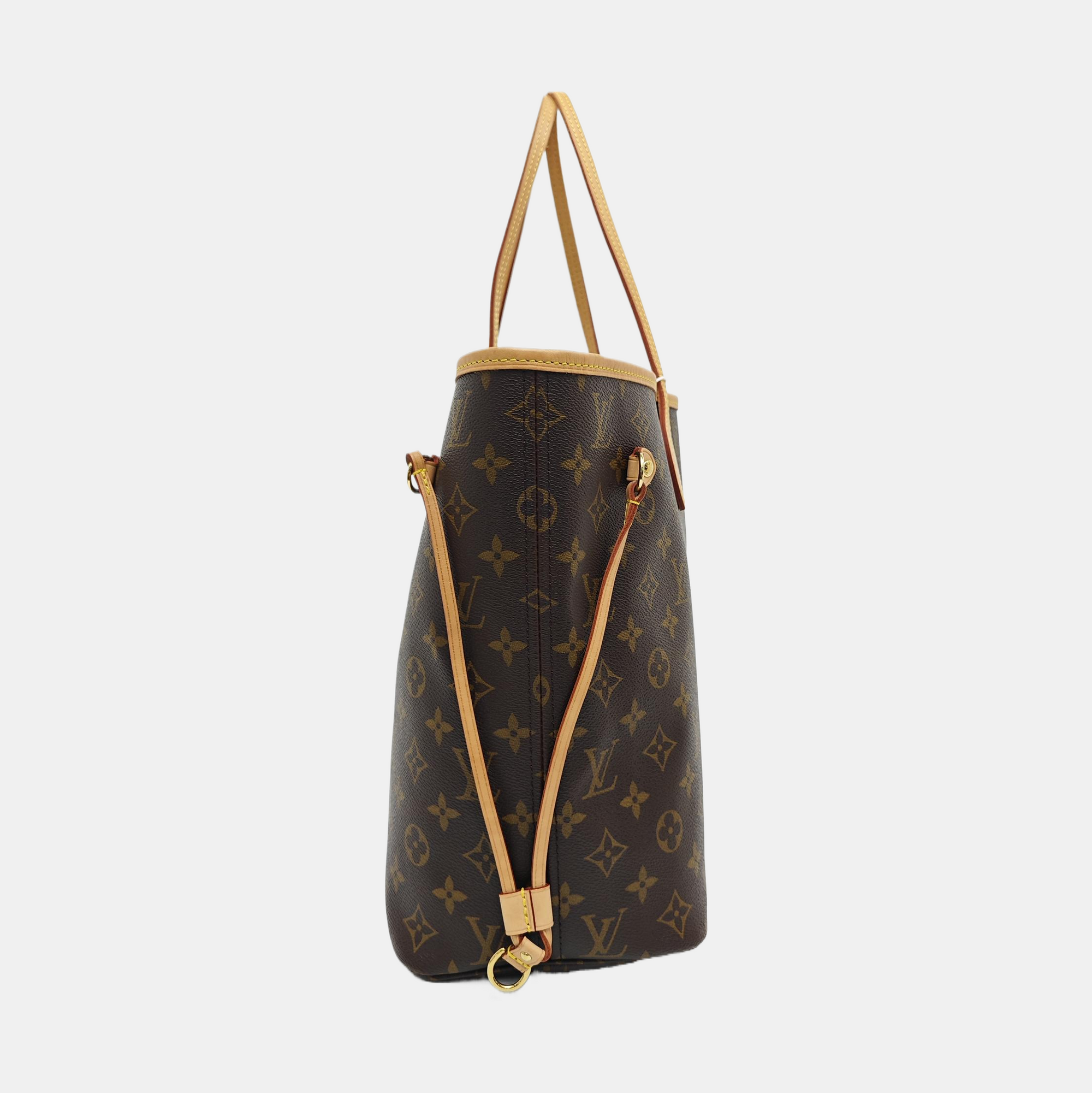 NEVERFULL MM Monogram Coated Canvas Brown