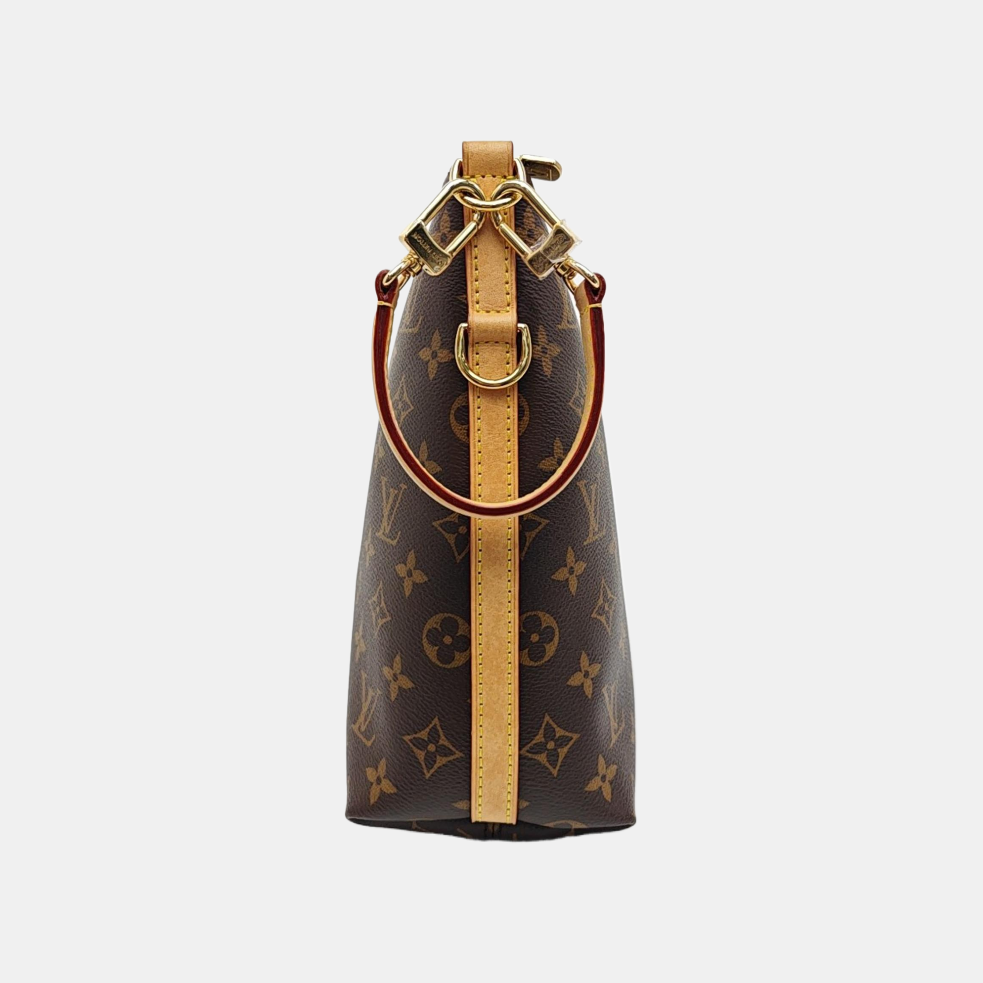 Monogram Coated Canvas Shoulder Bag Brown
