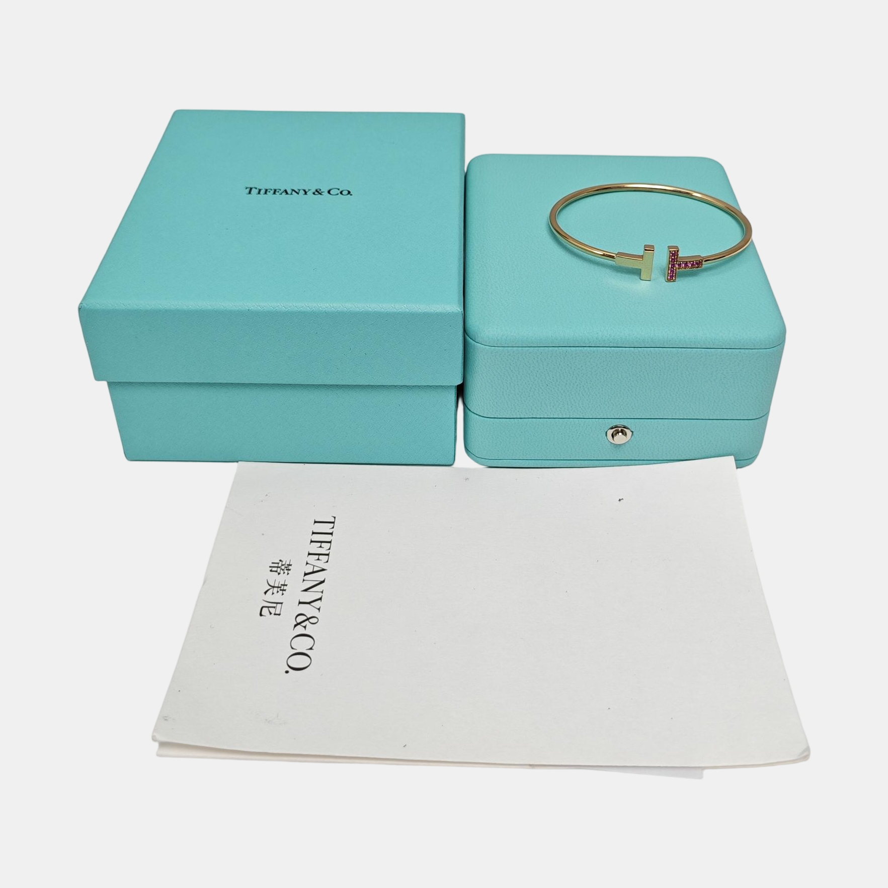 Tiffany T 18k Rose Gold Bangle