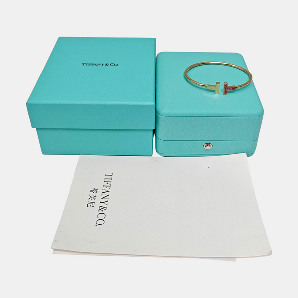 Tiffany T 18k Rose Gold Bangle