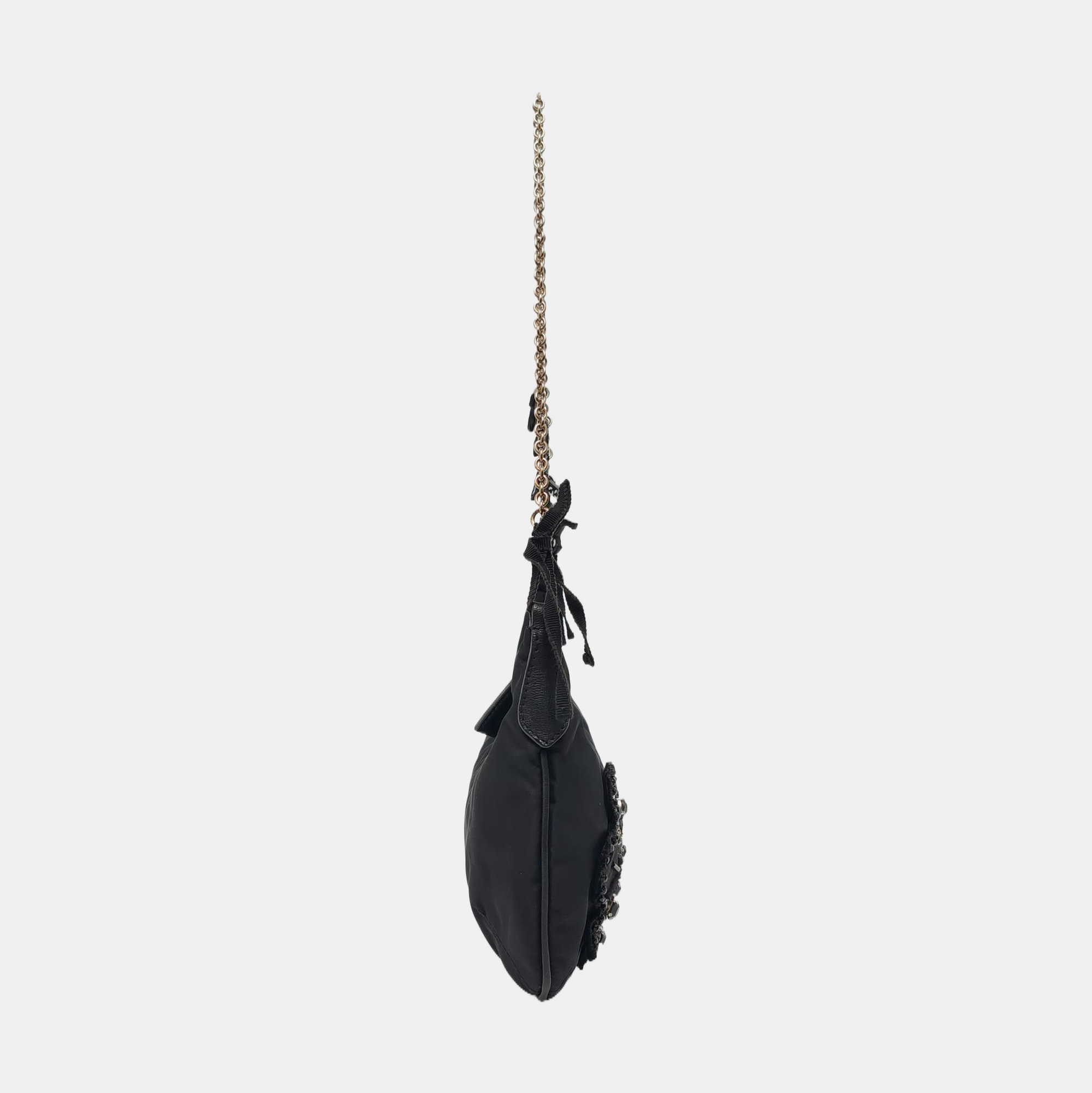 Nylon Shoulder Bag Black