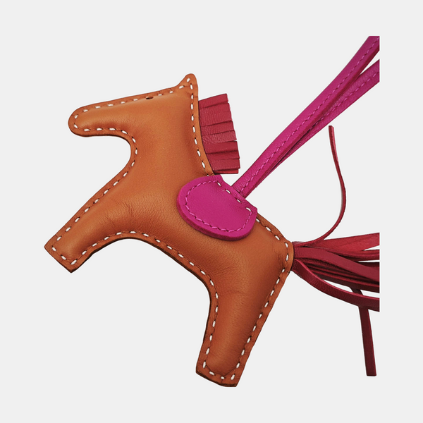 Leather Bag Charm Purple
