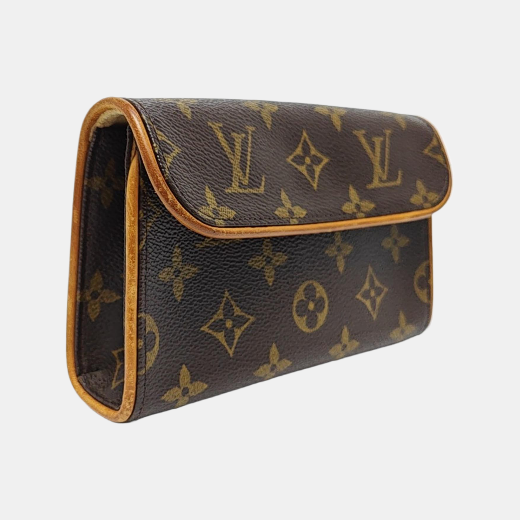 FLORENTINE Monogram Coated Canvas Brown