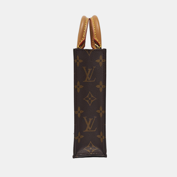 SAC PLAT Mini Monogram Coated Canvas Brown