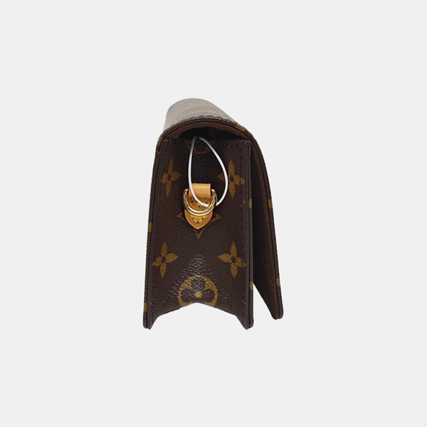 Lily Monogram Coated Canvas Brown
