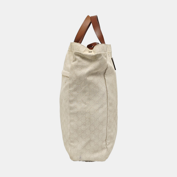 Monogram Canvas Shoulder Bag White