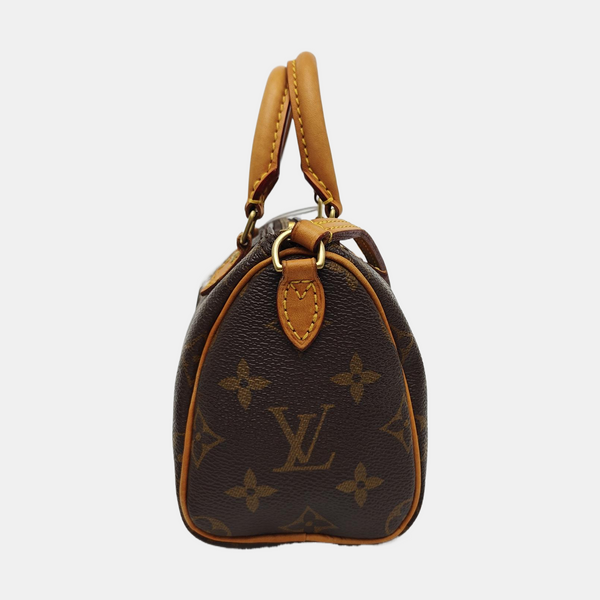 SPEEDY Nano Monogram Coated Canvas Brown