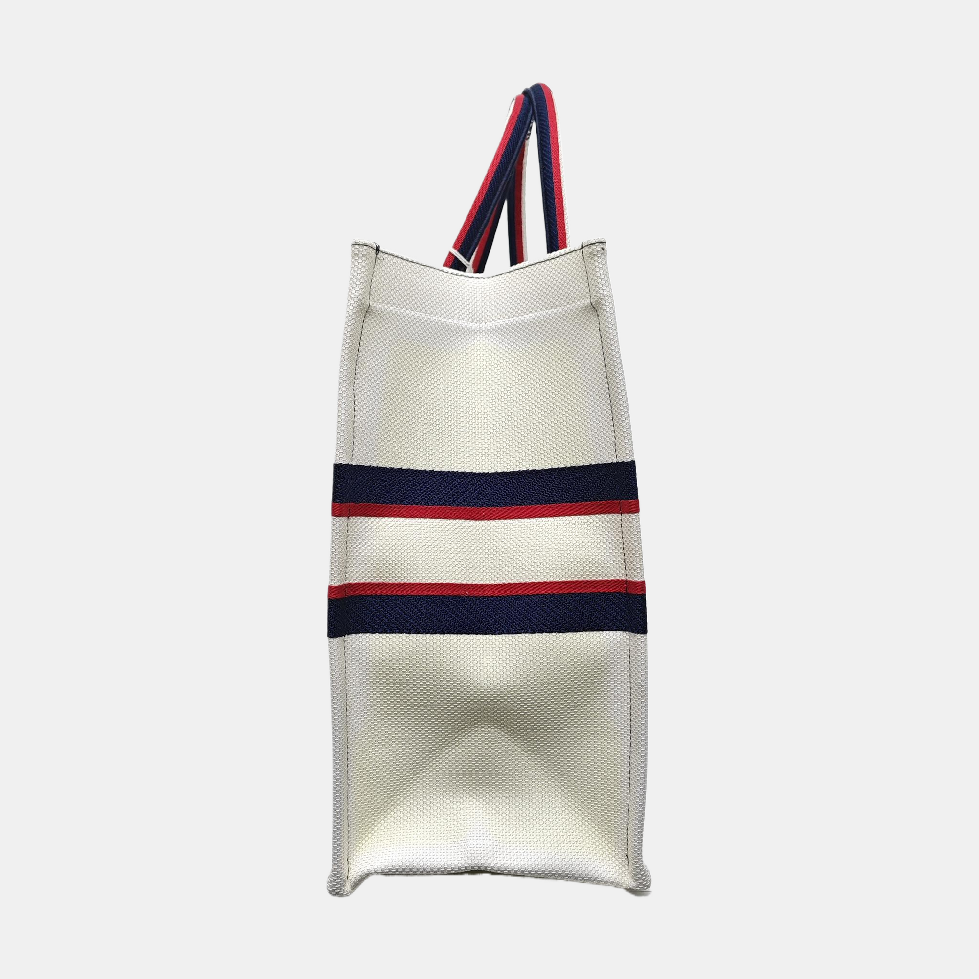 Authenticated pre-owned  Book Tote Large Canvas White - Tote Bag at Looply