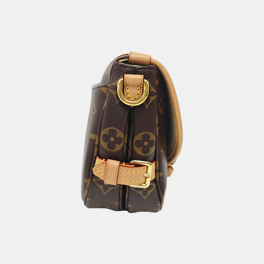 SAUMUR BB Monogram Coated Canvas Brown