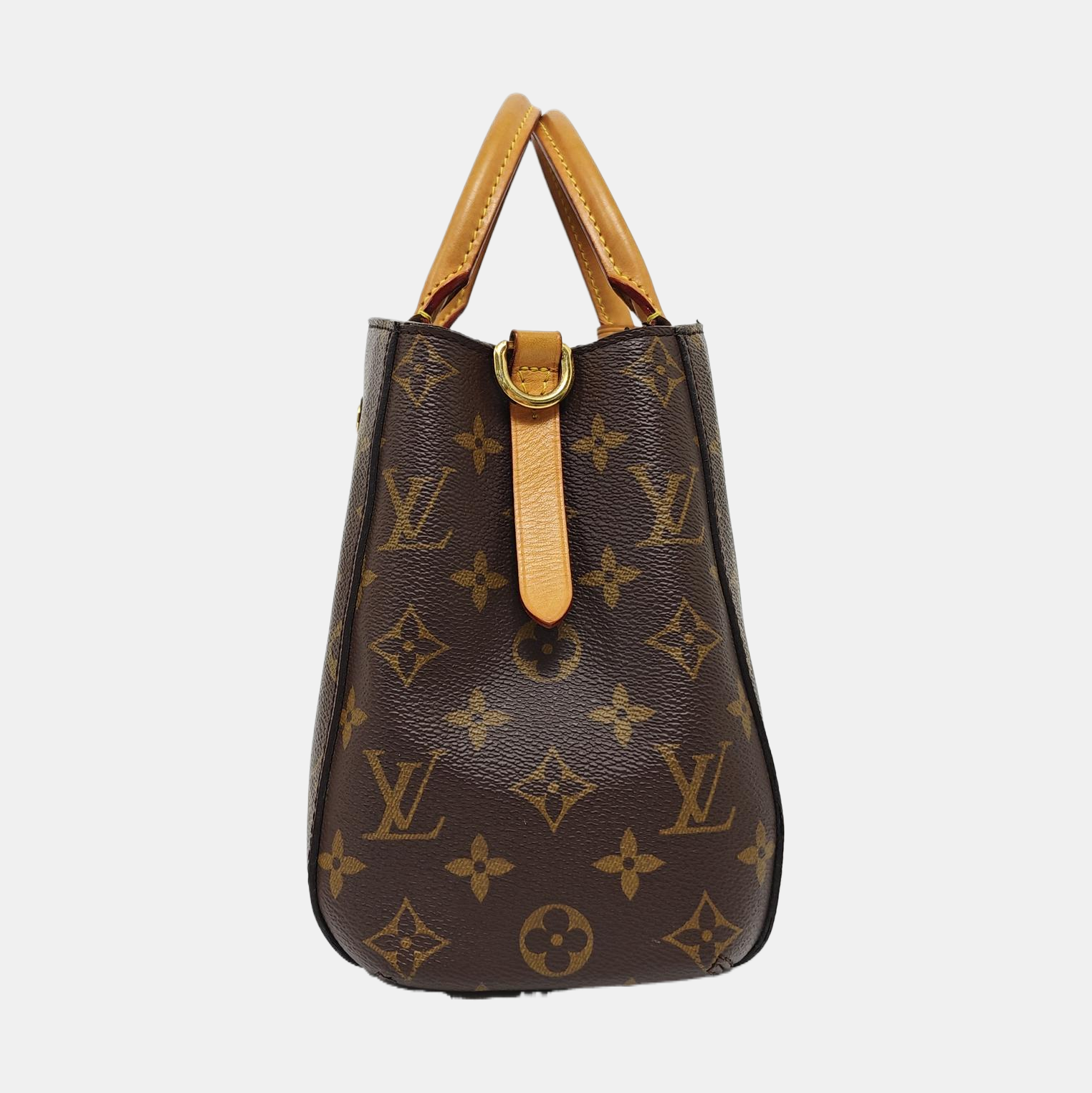 MONTAIGNE BB Monogram Coated Canvas Brown