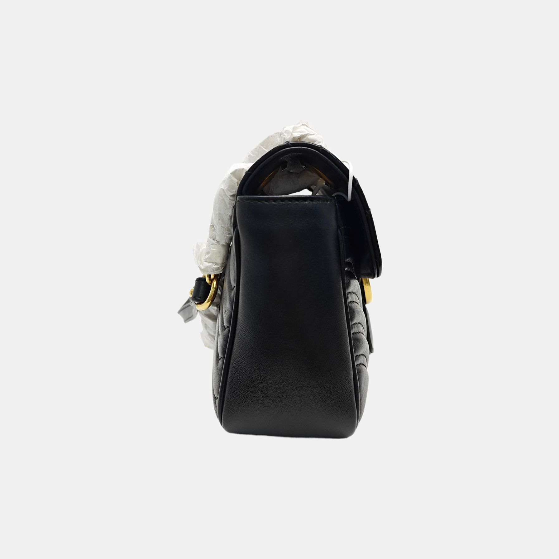 GG Marmont Medium Quilted Calfskin Black