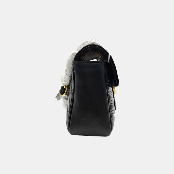 GG Marmont Medium Quilted Calfskin Black