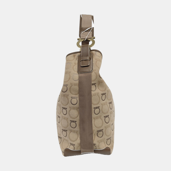 Fabric Top Handle Bag Beige