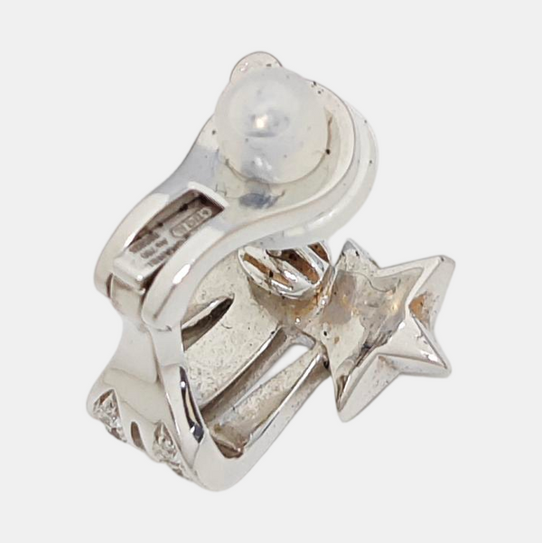 COMÈTE 18k White Gold Silver Clip On Earrings