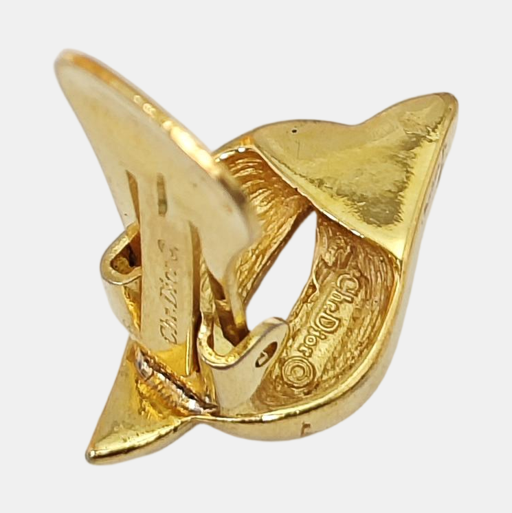 Metal Gold Clip On Earrings