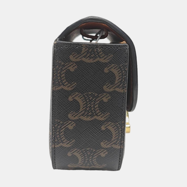 Authenticated pre-owned  TRIOMPHE Mini Coated Canvas Black - Crossbody Bag at Looply