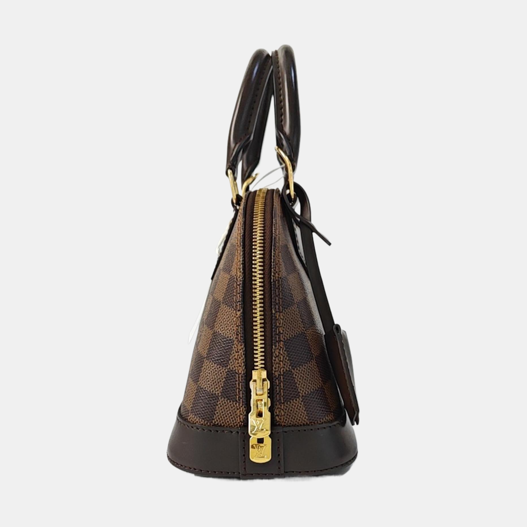 ALMA BB Damier Ebene Coated Canvas Brown