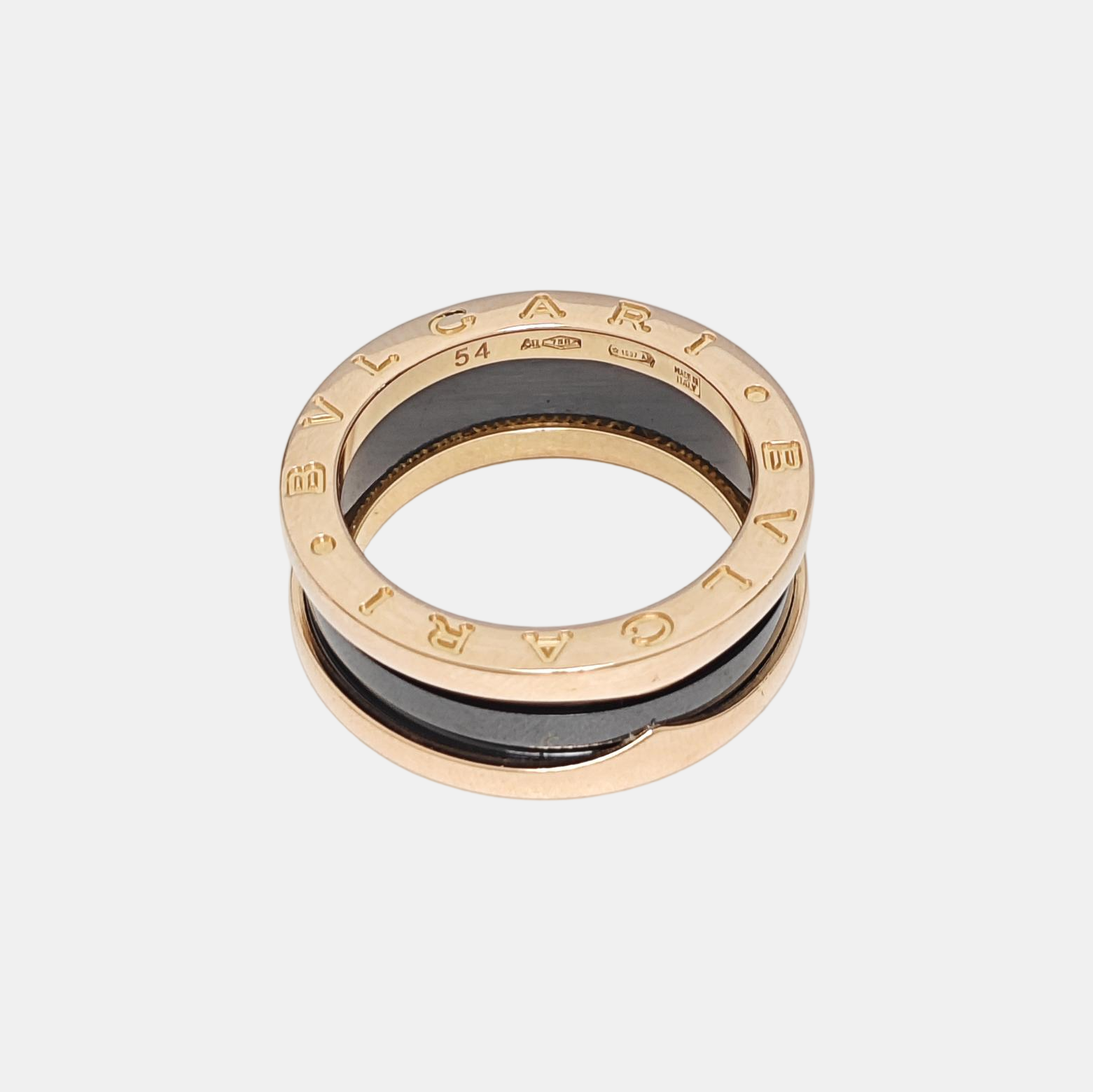 B.ZERO1 18k Rose Gold Ring EU 54