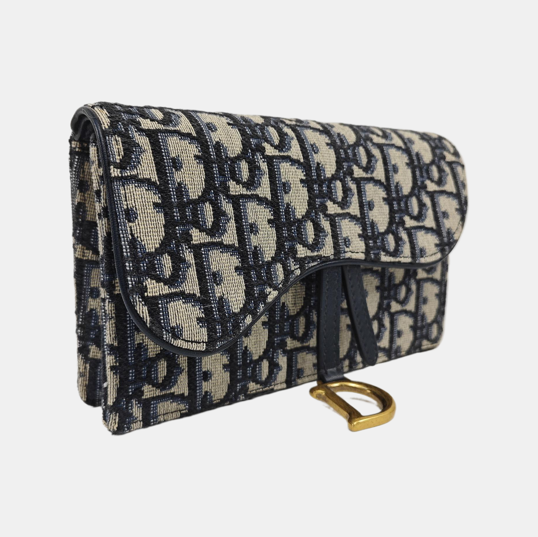 Saddle Mini Oblique Canvas Blue