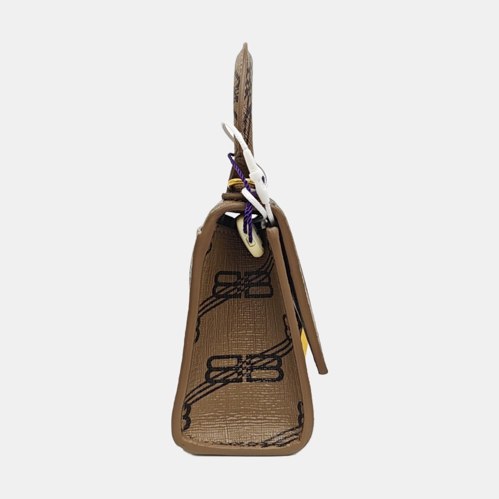 Hourglass Mini Coated Canvas Brown