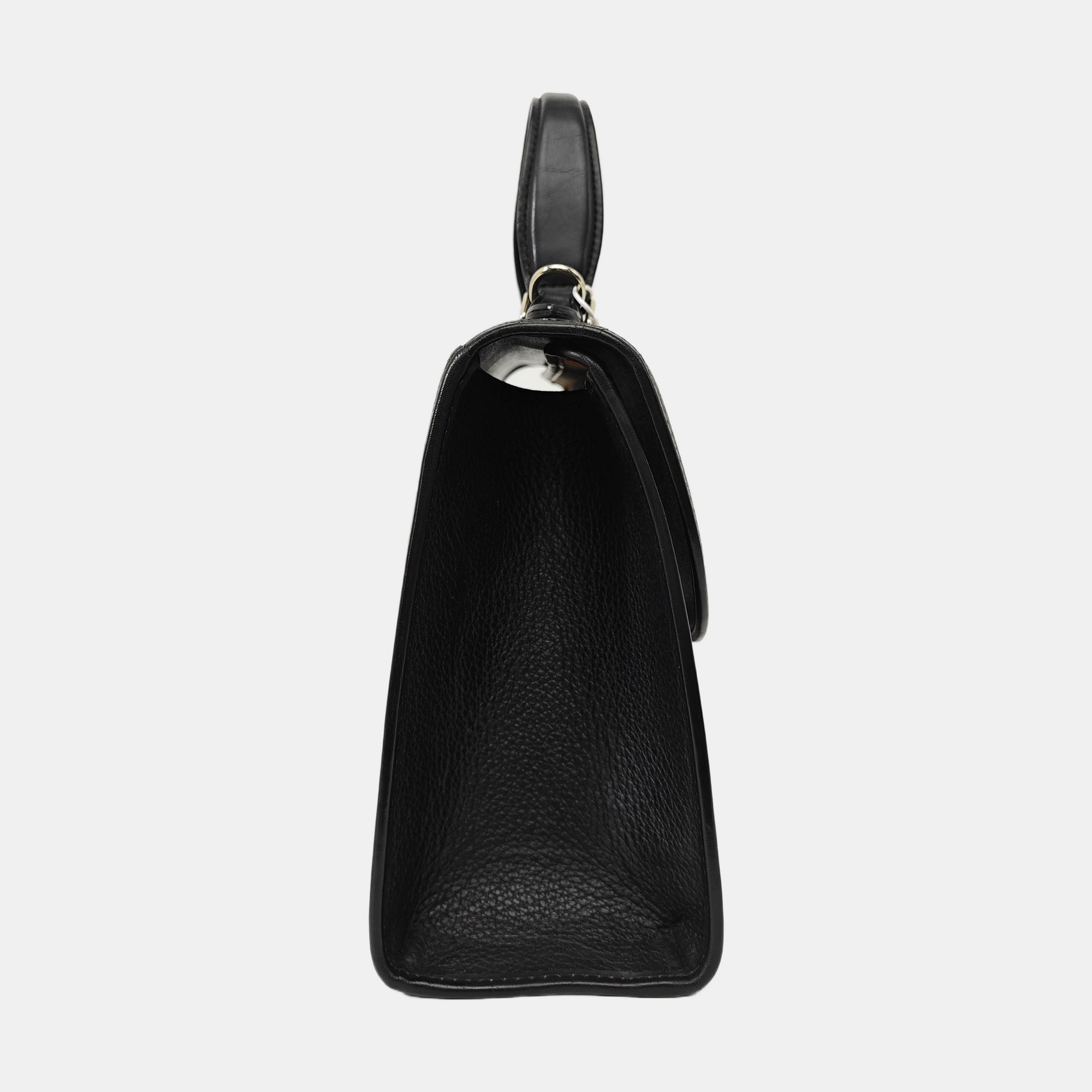 Calfskin Shoulder Bag Black