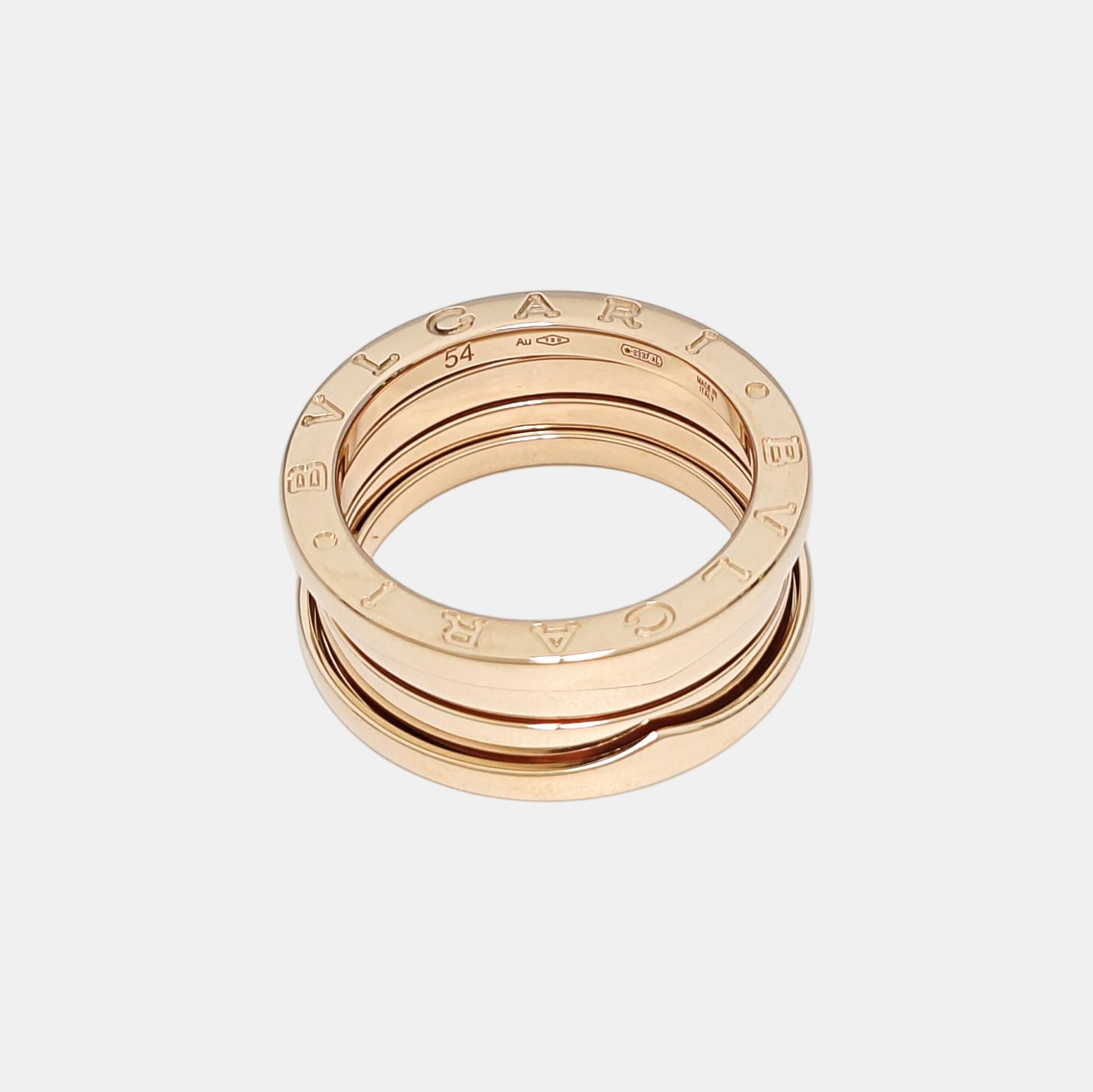 B.ZERO1 18k Rose Gold Ring EU 54