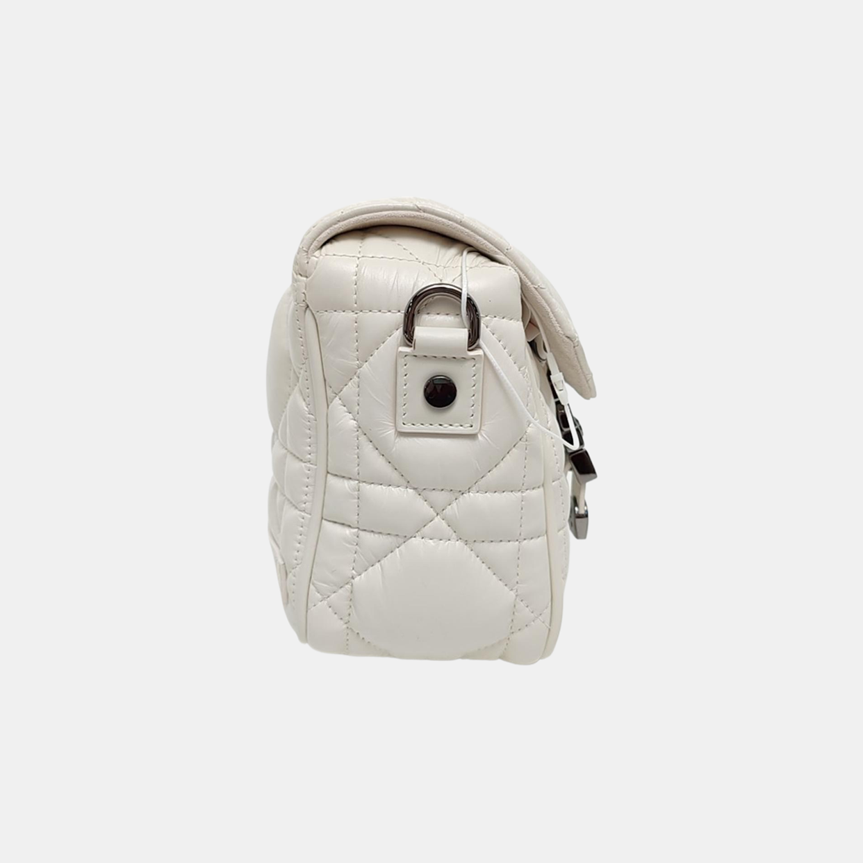 Authenticated pre-owned  Diorcamp Small Cannage Calfskin White - Shoulder Bag at Looply