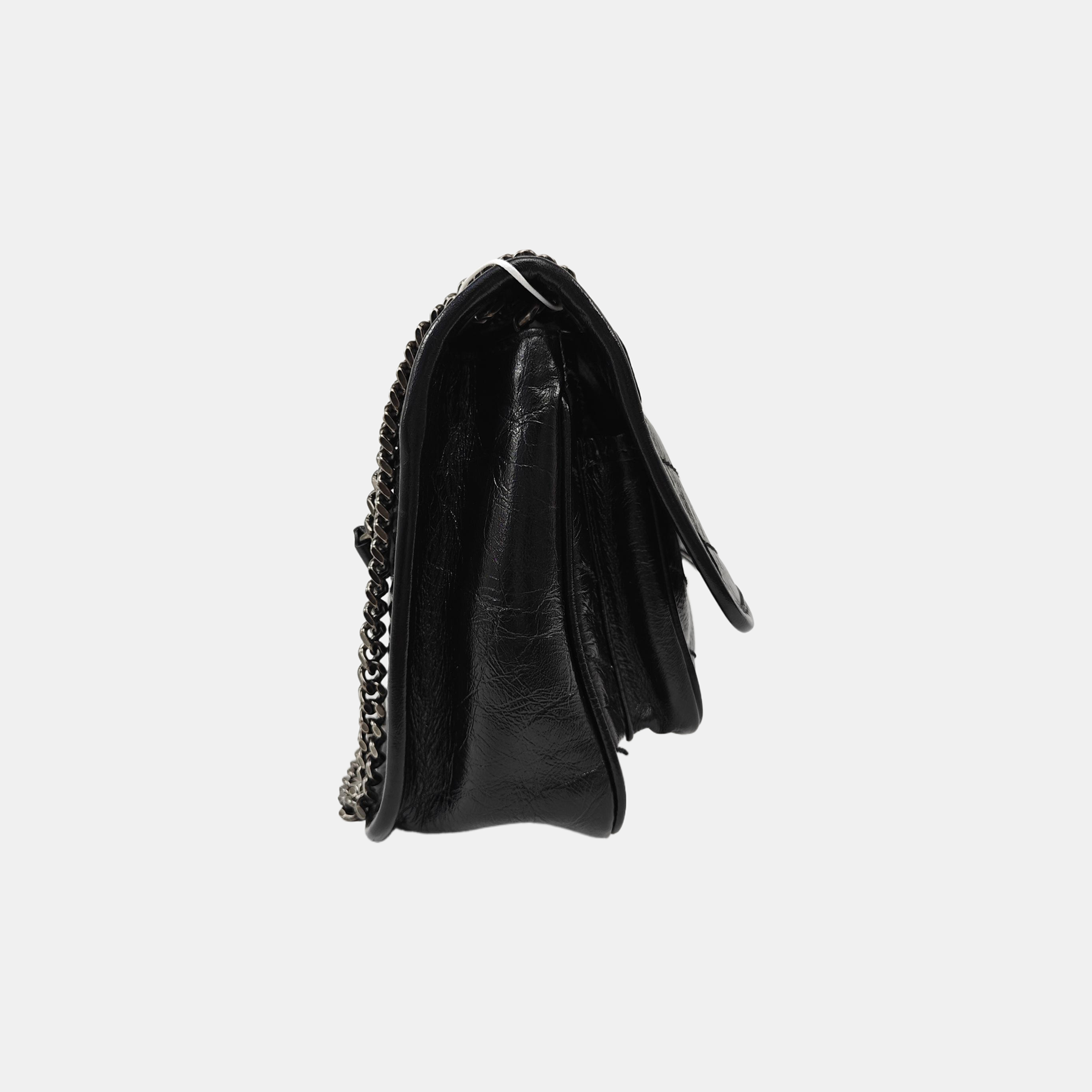 NIKI Small Chevron Calfskin Black