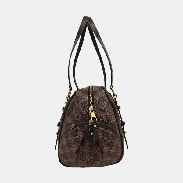 RIVINGTON Damier Ebene Coated Canvas Brown