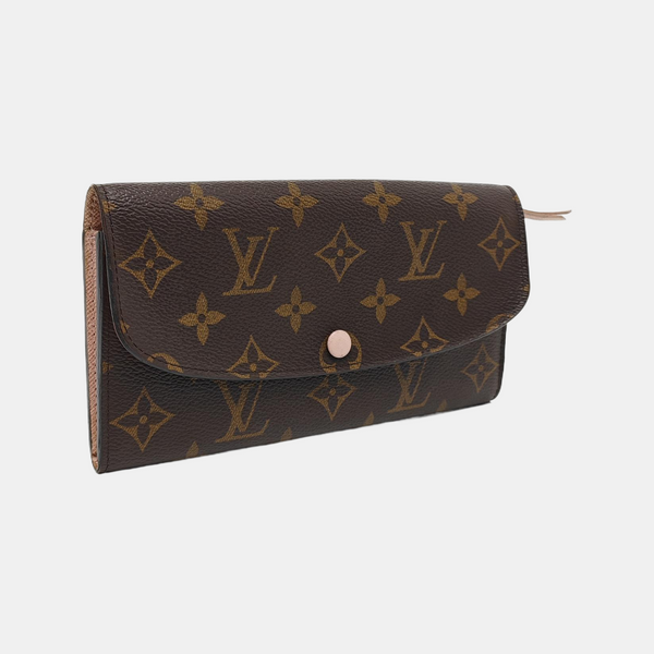 EMILIE Monogram Coated Canvas Brown Wallet