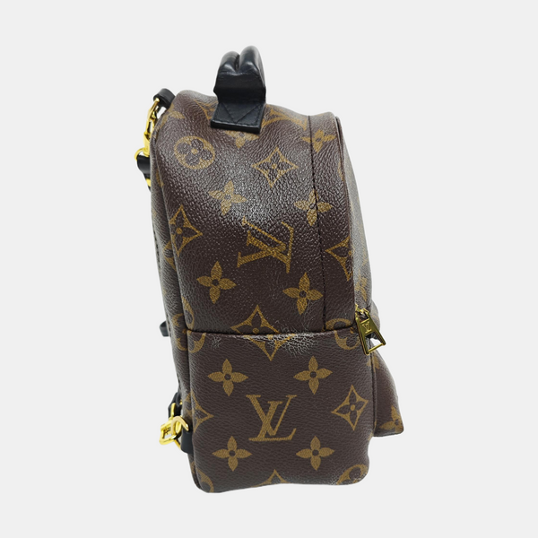 PALM SPRINGS Mini Monogram Coated Canvas Brown