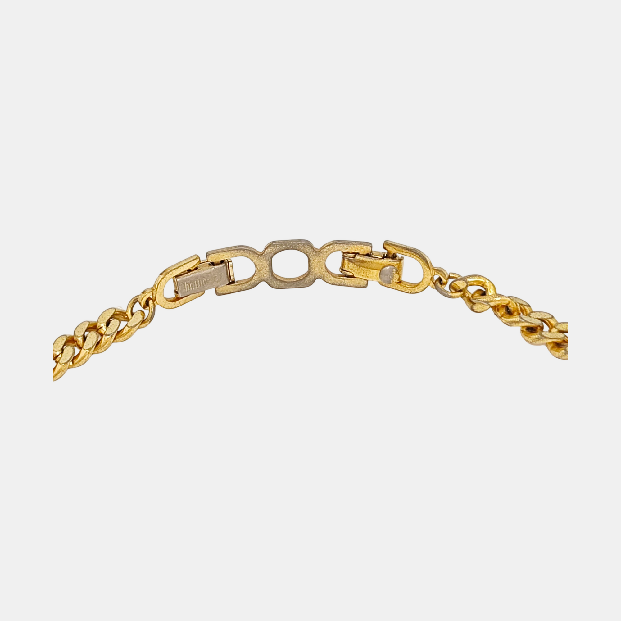 CD Navy Metal Gold Necklace