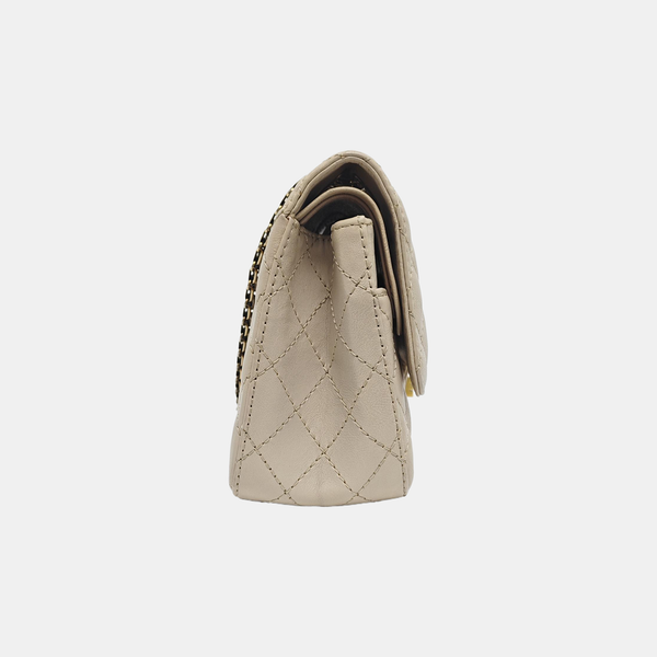 2.55 225 (small) Quilted Calfskin Beige