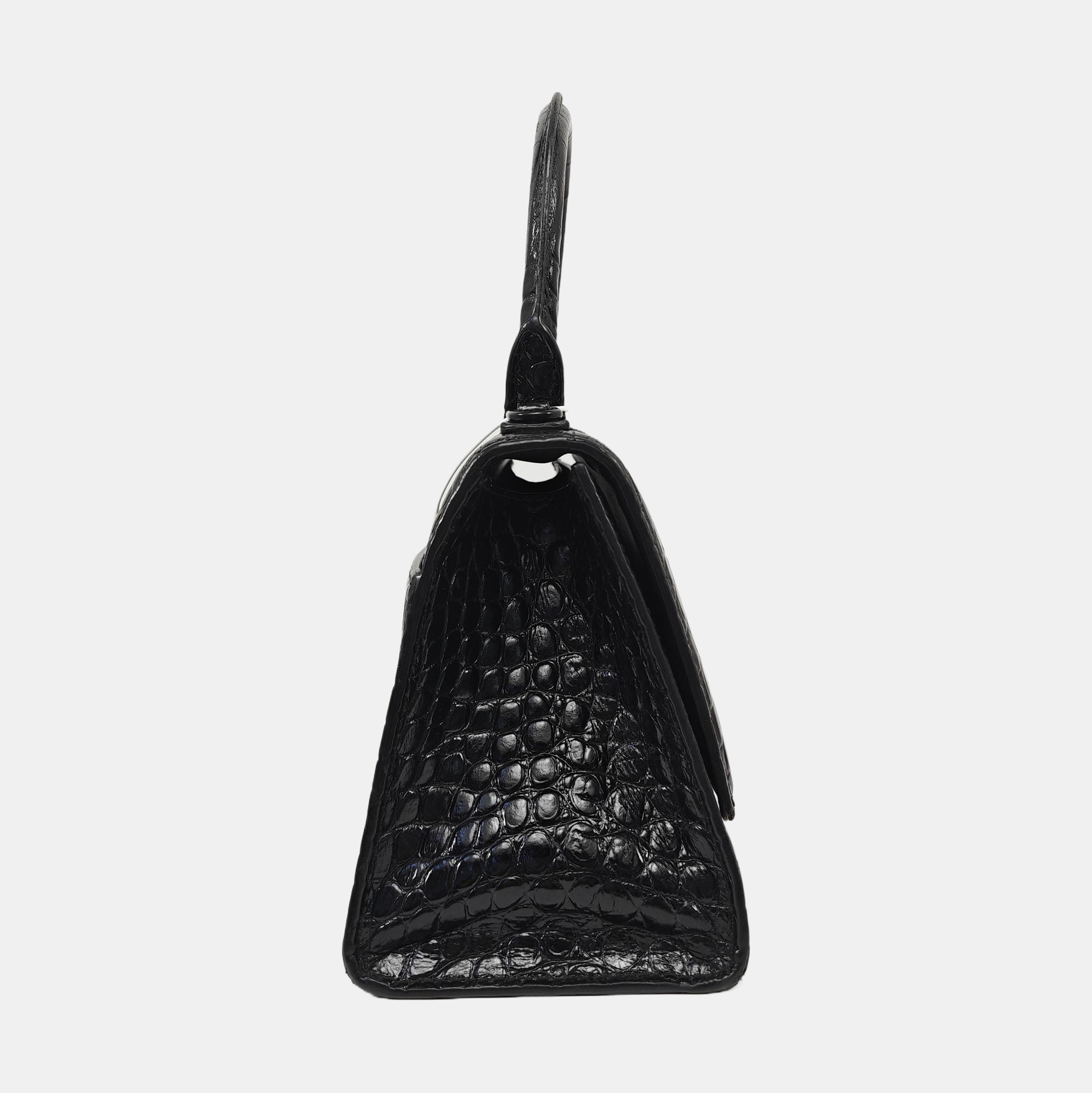 Hourglass S Calfskin Black