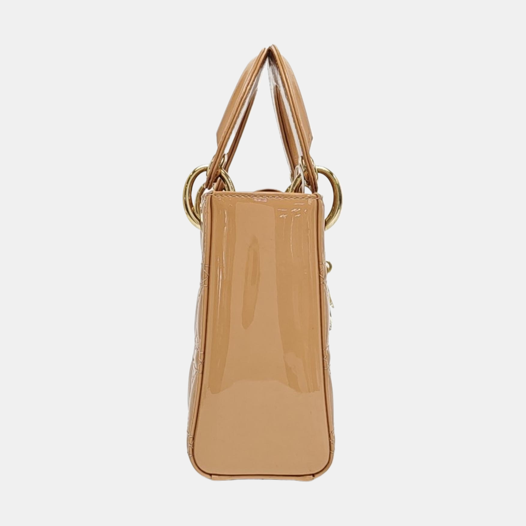 Lady Dior Mini Cannage Patent Leather Pink