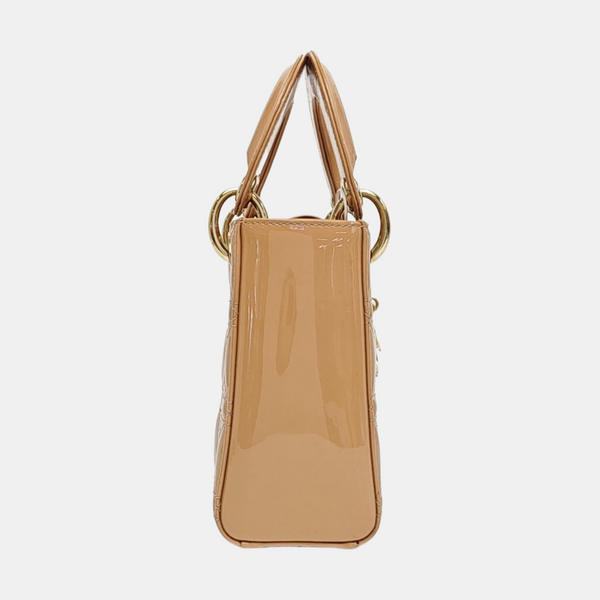 Lady Dior Mini Cannage Patent Leather Pink