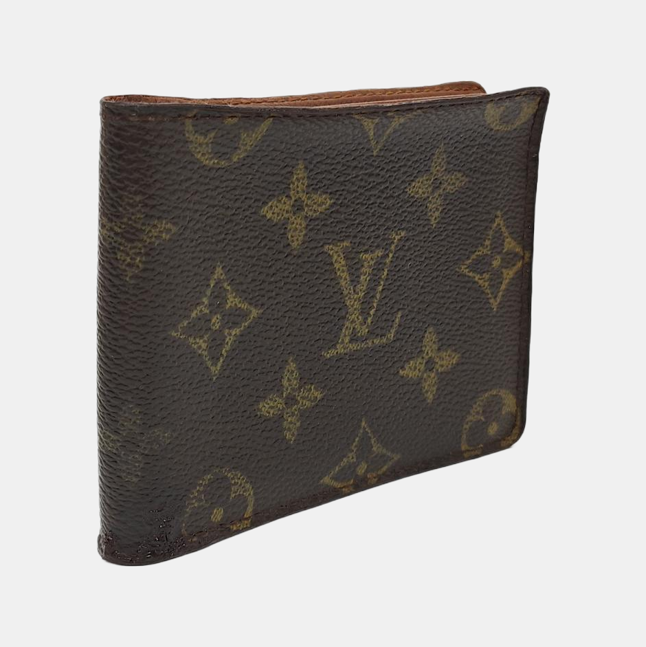 Monogram Coated Canvas Wallet Brown