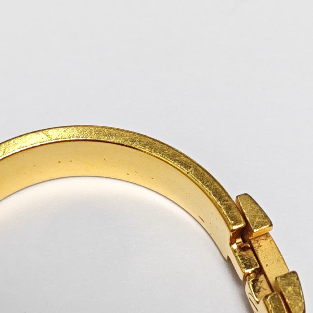 Clic H Metal Gold Bangle