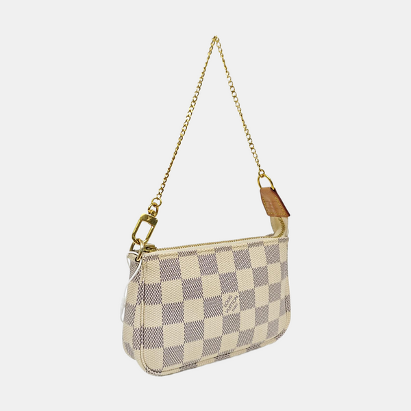 ACCESSOIRES Mini Damier Azur Coated Canvas White