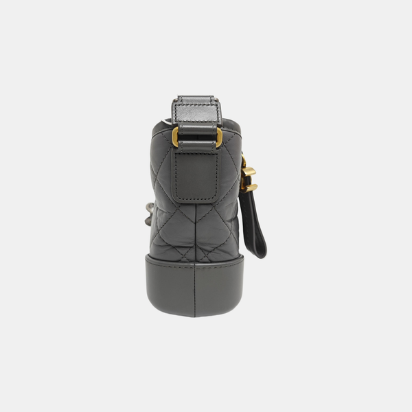 GABRIELLE Small Quilted Calfskin Gray