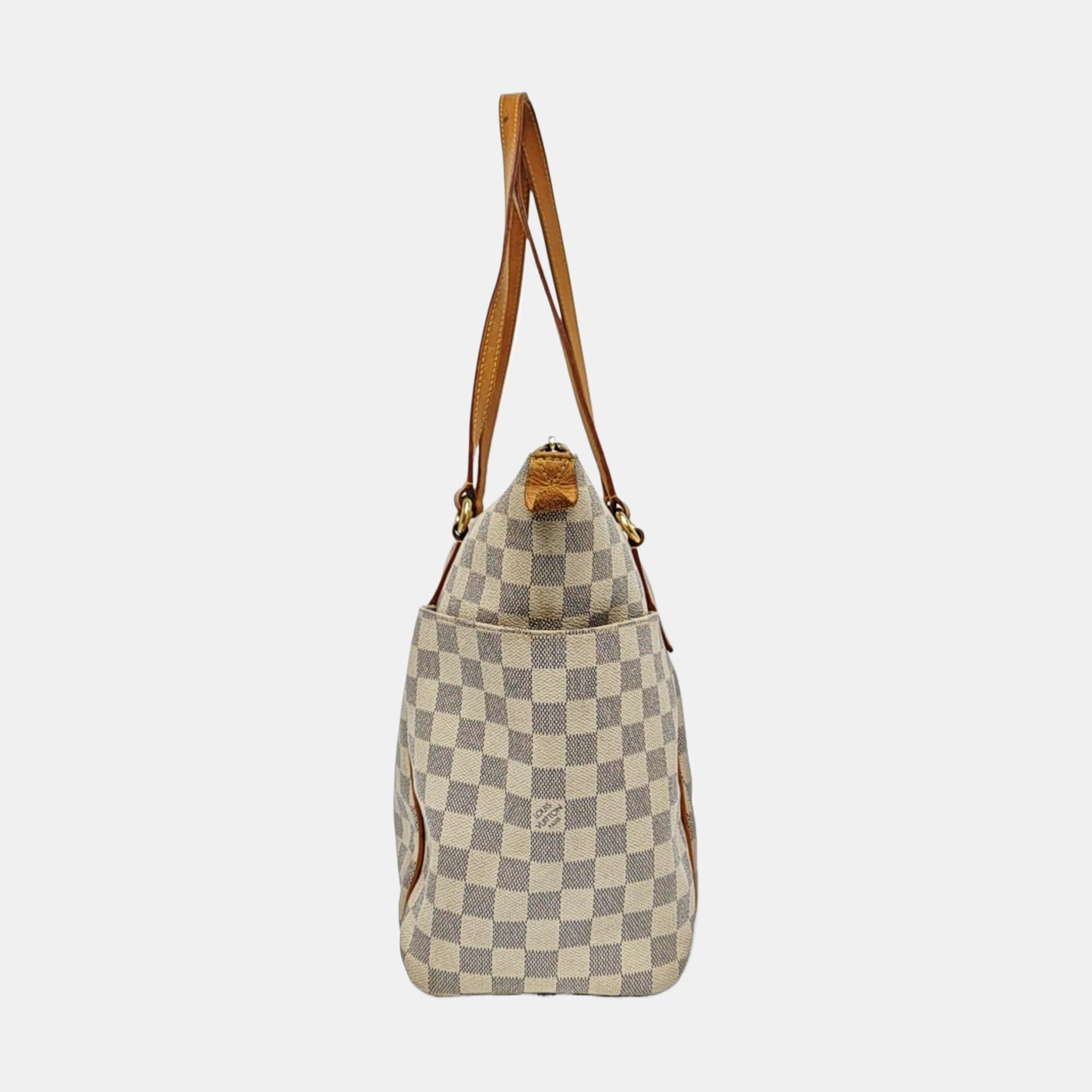 TOTALLY MM Damier Azur Coated Canvas White