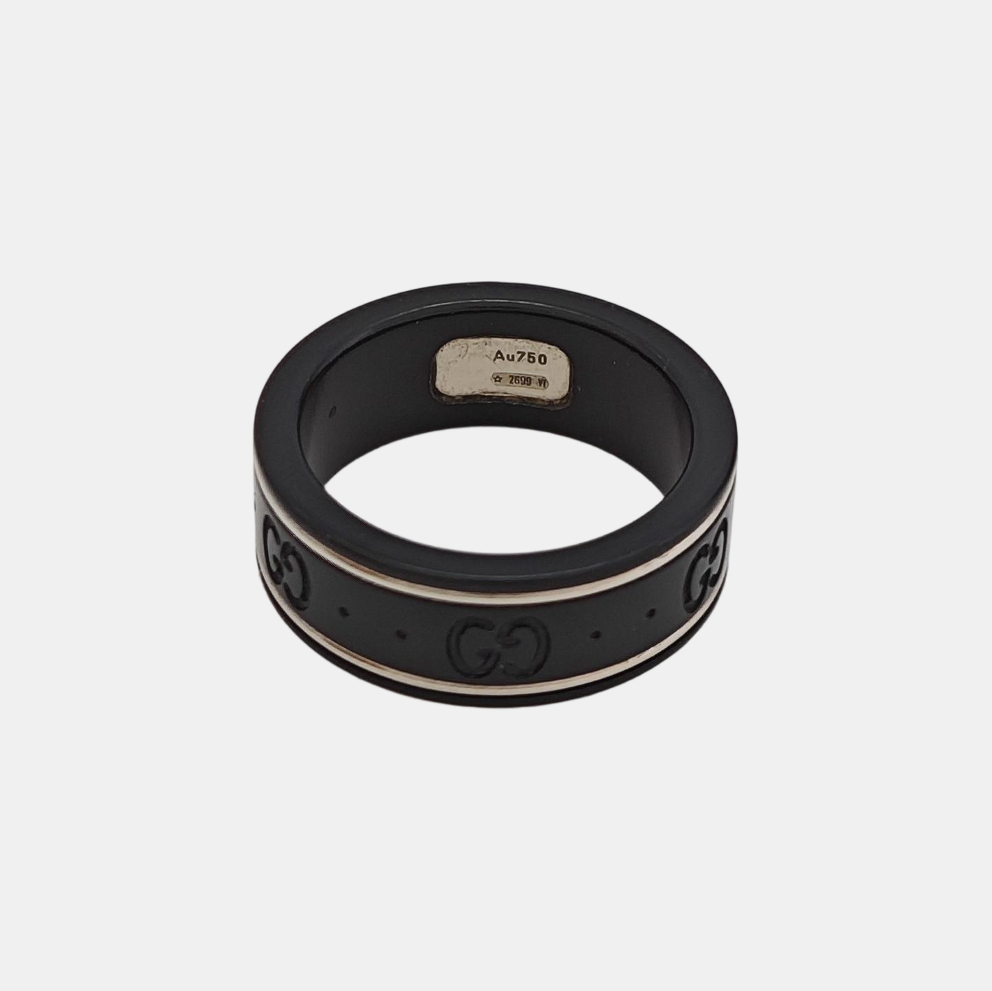 Icon 18k White Gold Black Ring HK 11