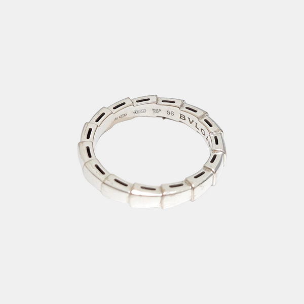 SERPENTI 18k White Gold Silver Ring EU 56