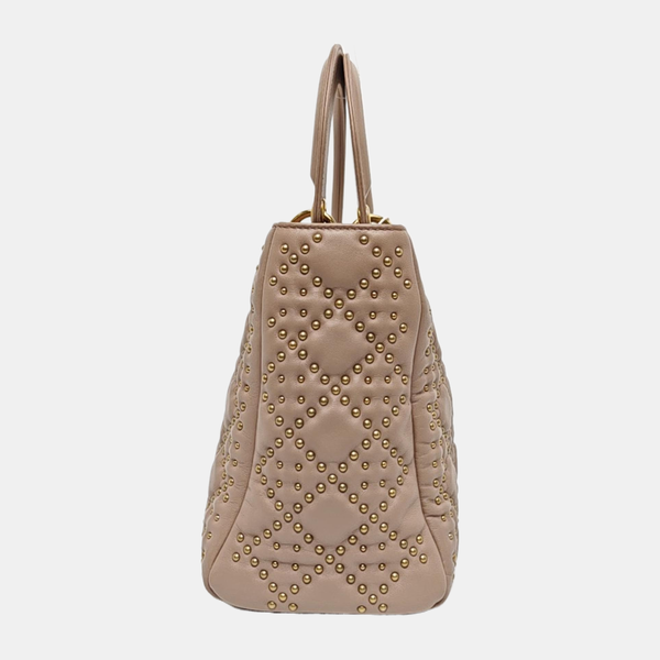 Lady Dior Medium Cannage Lambskin Beige