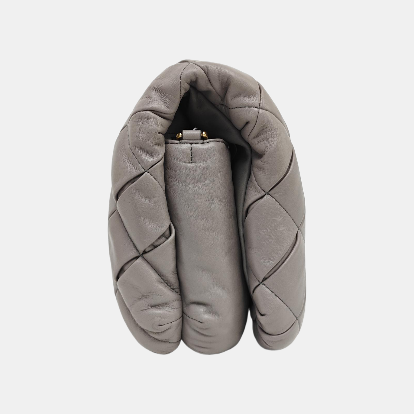 Quilted Lambskin Shoulder Bag Gray
