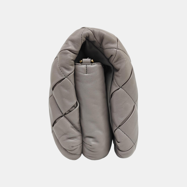 Quilted Lambskin Shoulder Bag Gray