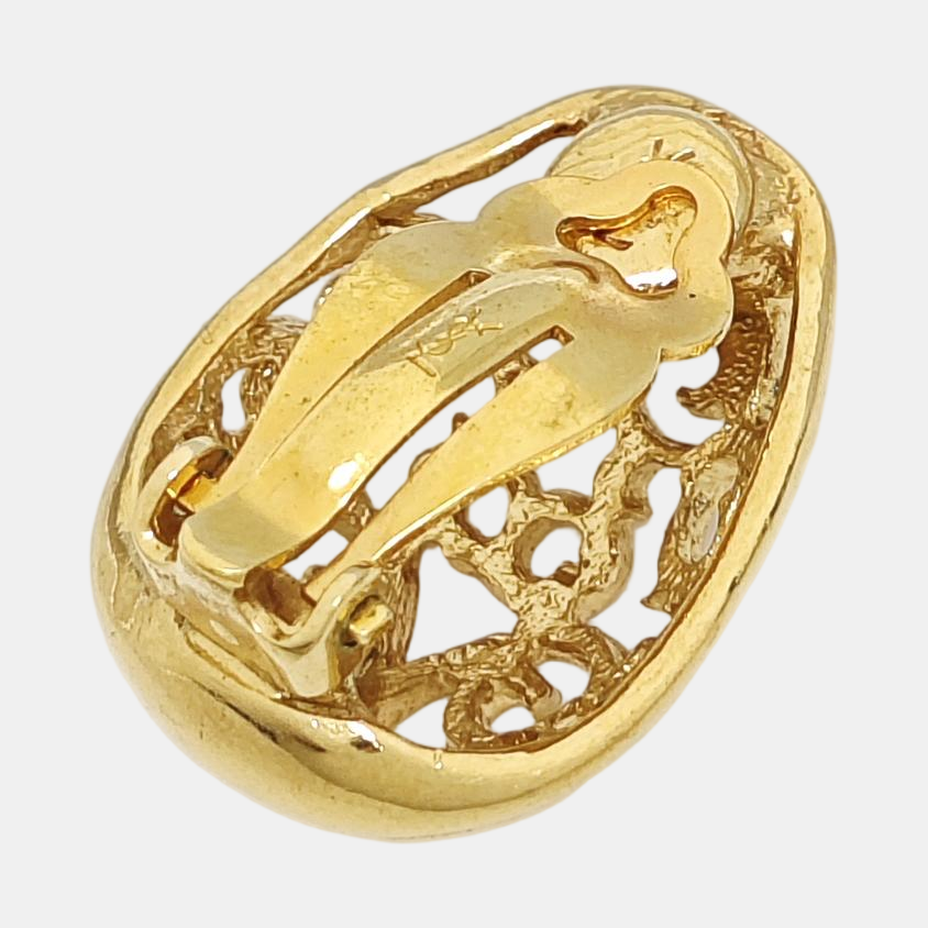 Metal Gold Clip On Earrings