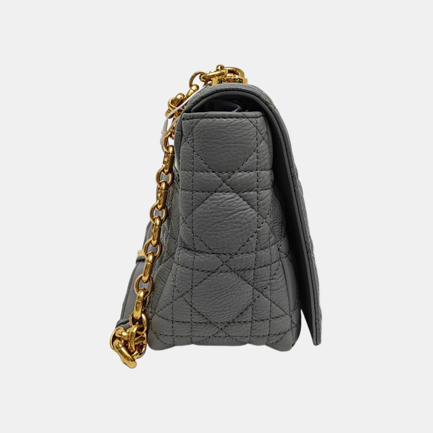 Dior Caro Medium Cannage Calfskin Gray