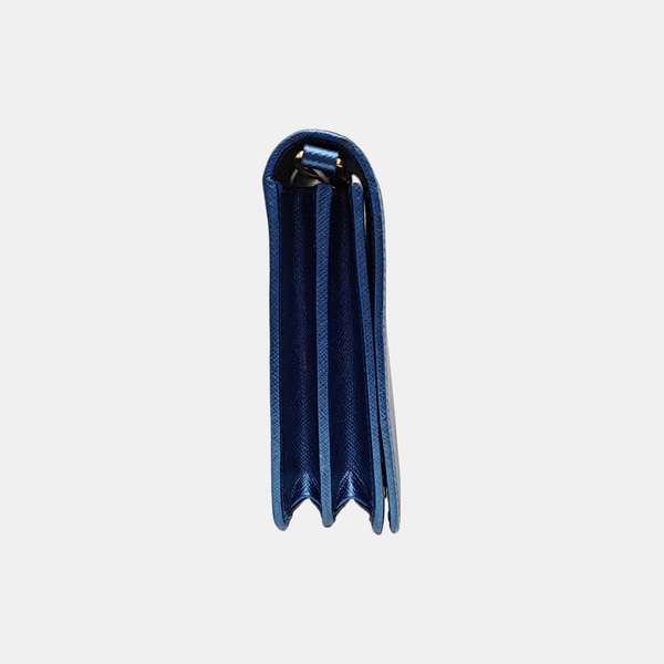 Saffiano Calfskin Shoulder Bag Blue