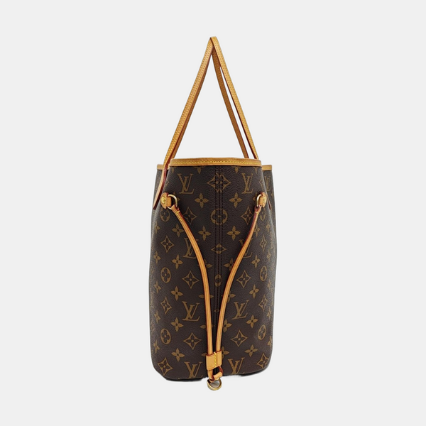 NEVERFULL MM Monogram Coated Canvas Brown
